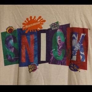 Nickelodeon SNICK T-shirt VTG Single Stitch Sz XL